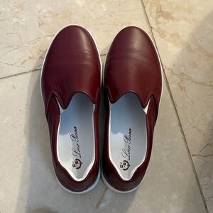 Loro Piana Burgundy Slip-On Loafers